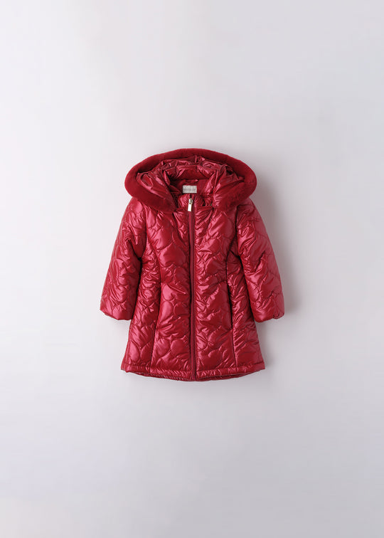 Geaca Fete Din Fas Matlasata Lunga Rosie 0.F377/00 Sarabanda