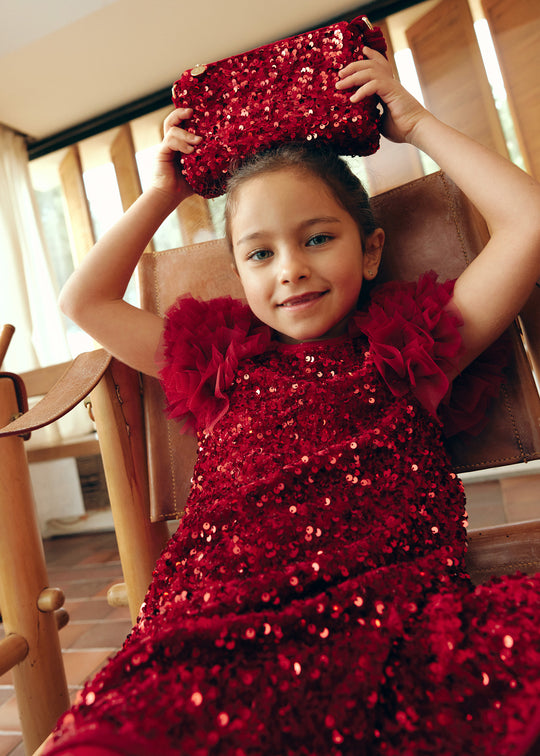 Geanta Fete Din Paiete Rosie 5979 Abel & Lula