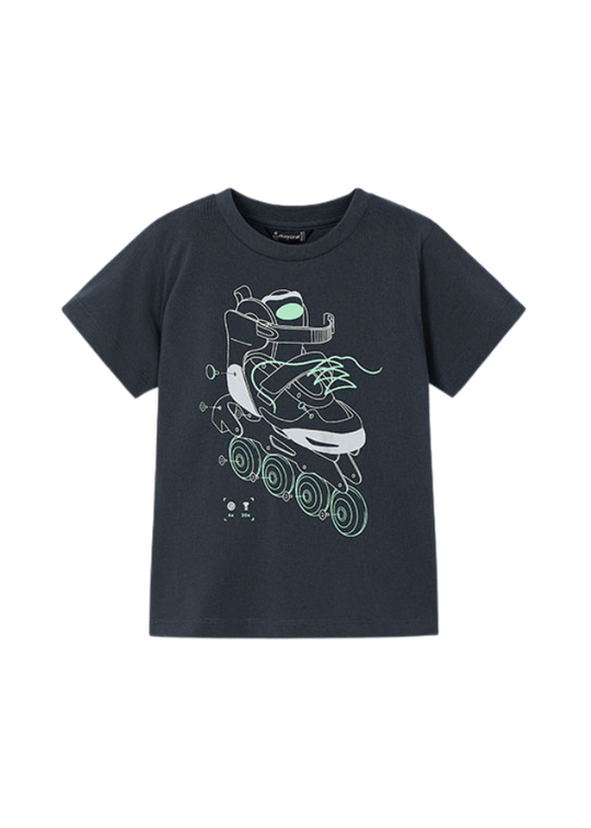 Dark Grey T-Shirt with Roller Print 3037 Mayoral