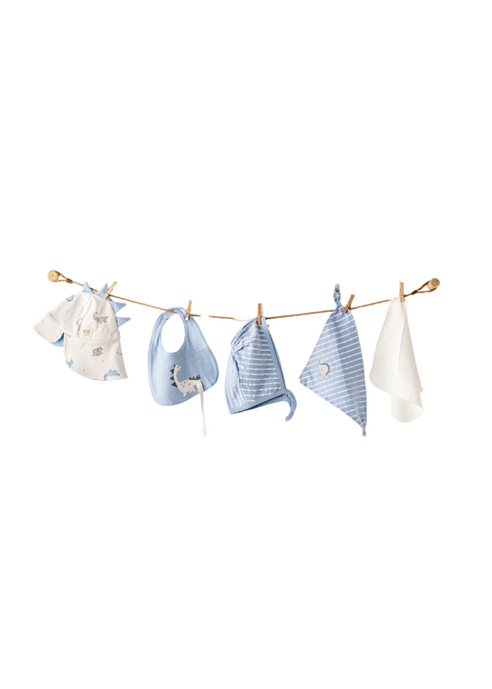 10 Piece Maternity Set Beige with Blue with Dinosaurs AC25911 Andywawa