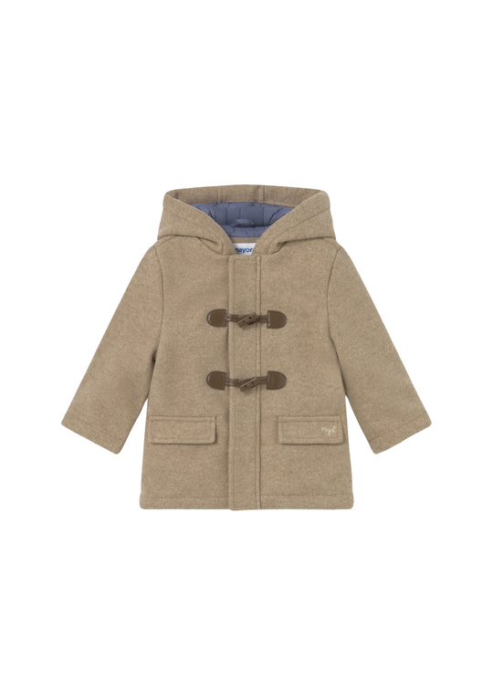 Brown Fabric Coat with Hood 2425 Mayoral