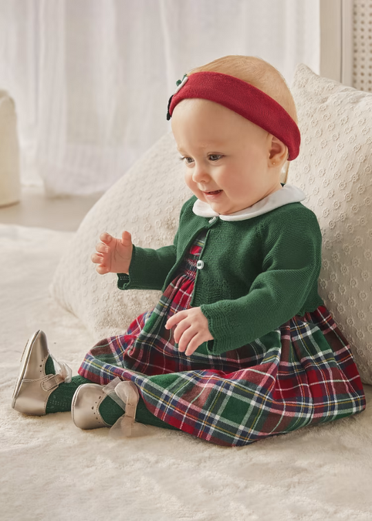 Red Plaid Dress with Short Sleeves 2864 Mayoral