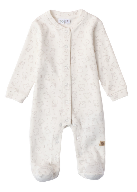 Salopeta Lunga Crem cu Imprimeu Ursi Bej 4.A249.00 iDO