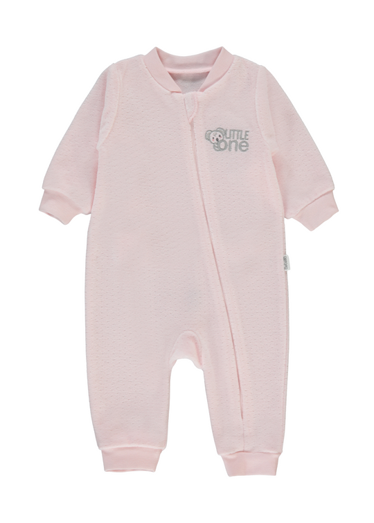 Salopeta Lunga Velur Roz cu Fermoar T4055 Bebetto