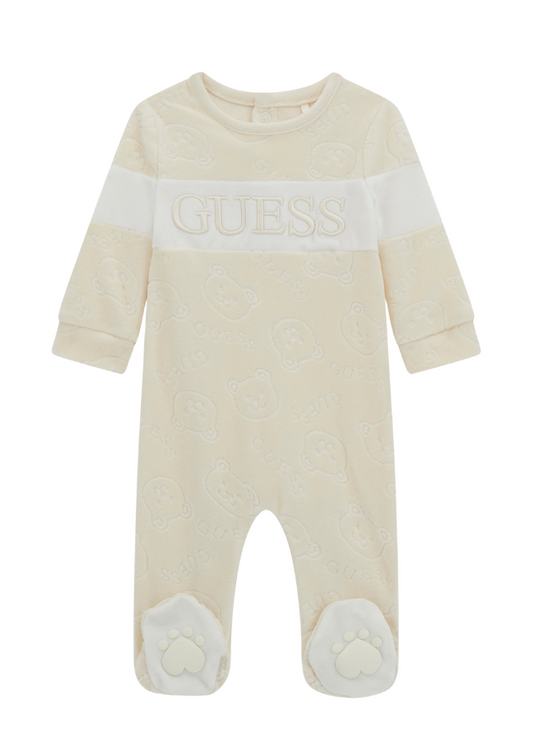 Long Velvet Jumpsuit Cream H4BW08 KAVN4 G012 Guess