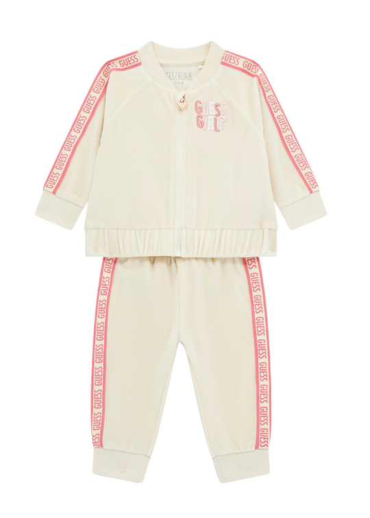 2 Piece Tracksuit Cream Sweatshirt and Sports Pants A4BG09 KAVN4 G012 Guess