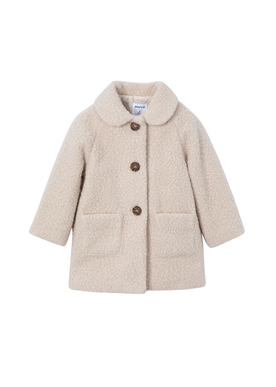 Beige Loop Fabric Coat 4439 Mayoral