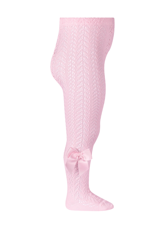 Pink Perforated Leggings with Reps Bow 25301 Condor