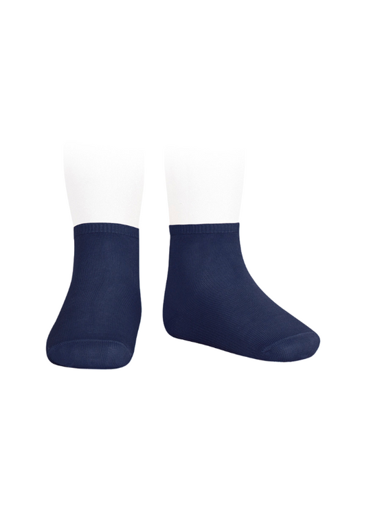 Navy Blue Ankle Socks in Cotton with Lycra 2138-4 Condor
