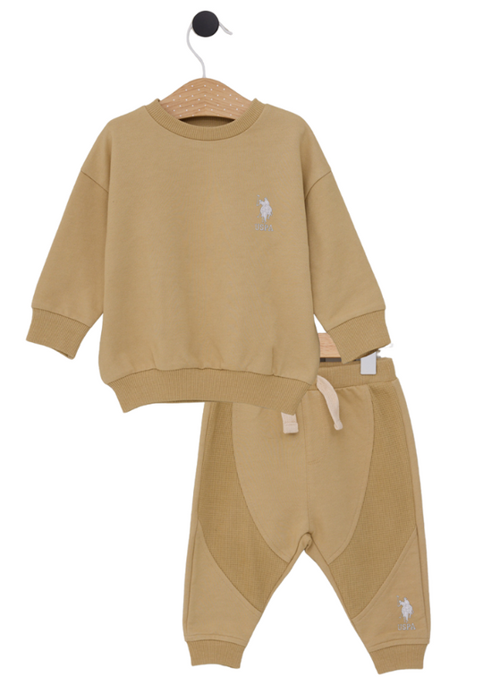 Oversize Tracksuit Beige 2 Pieces USB2155 V2 Us Polo Assn