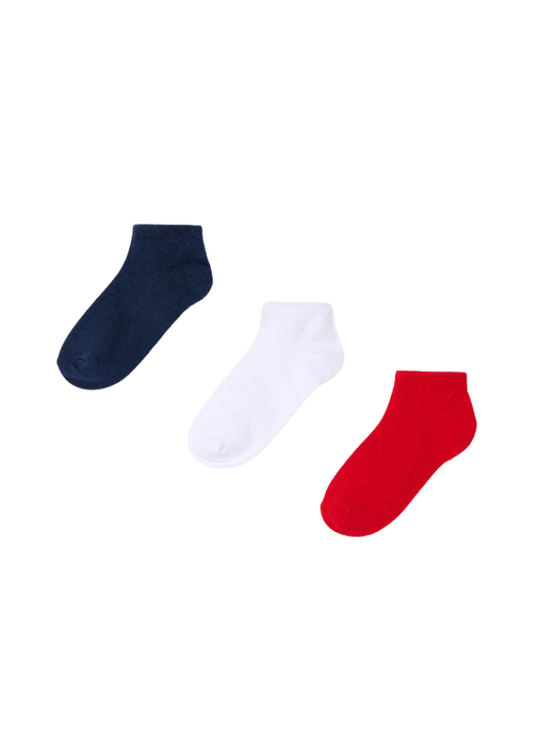 Set of 3 Pairs of Short Socks Red 10909 Mayoral