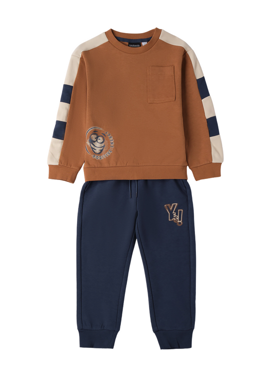 Trening 2 Piese Bluza Sport Maro si Pantaloni Lungi Bleumarin 0.F005/00 Sarabanda