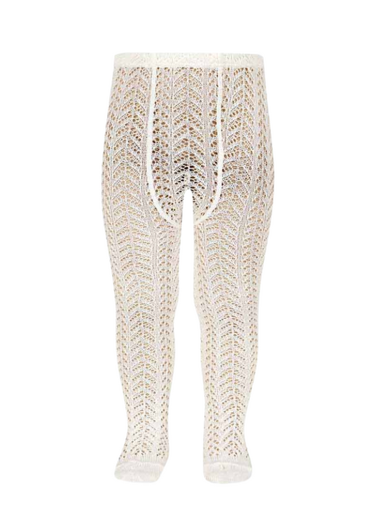 Cream Perforated Leggings 25291 Condor