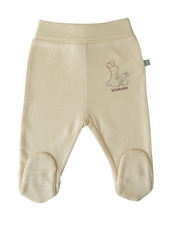 Cream Organic Cotton Pants S71019 KitiKate