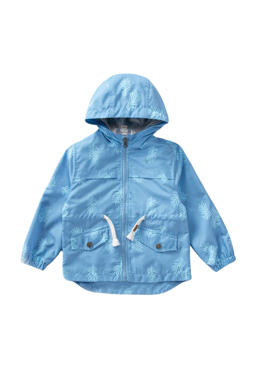 Blue Rain Jacket with Hood M22911 Midimod Gold