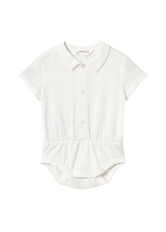Mayoral Cream Short Sleeve Bodysuit Shirt 1796