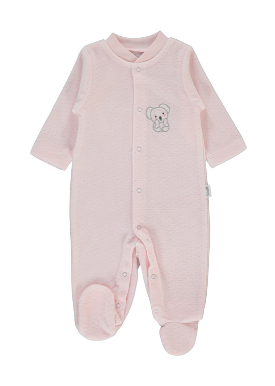 Salopeta Lunga Velur Roz cu Koala T4054 Bebetto