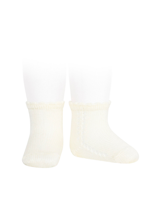 Short Cream Perforated Socks 2569/4 Condor