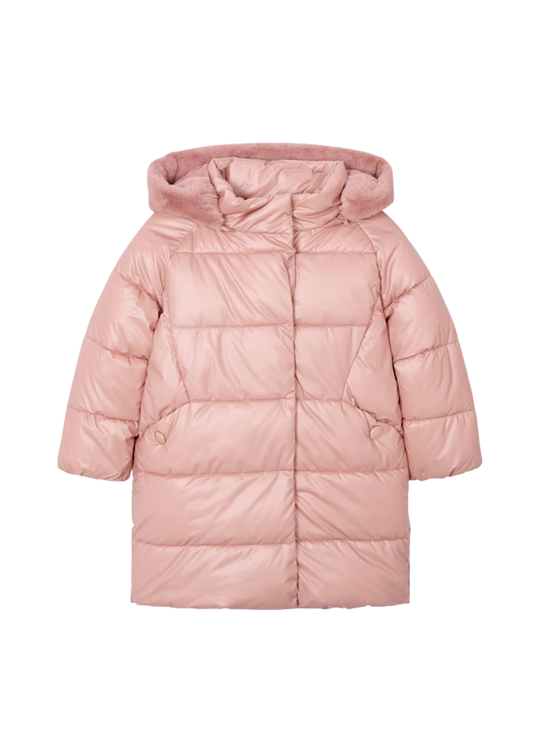 Geaca Lunga din Fas Matlasata Roz 4447 Mayoral