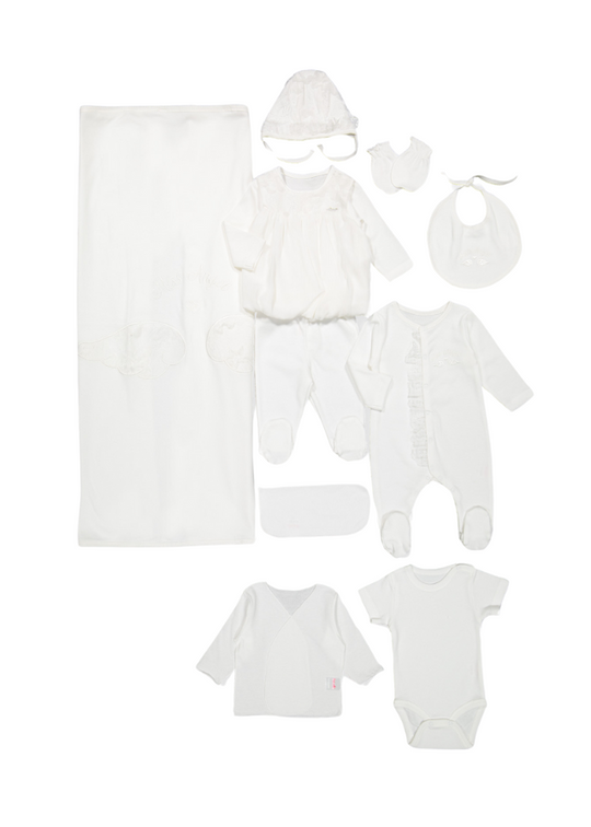 10 Piece Maternity Set Cream Cotton with Lace Miss Angel Z1017 Bebetto