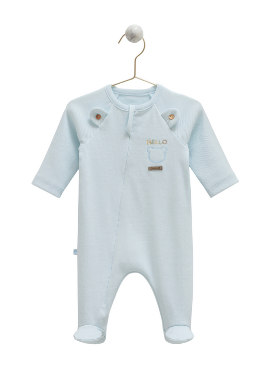 Salopeta Lunga Bleu cu Fermoar si Urs TE1950 Mell Sweet Baby