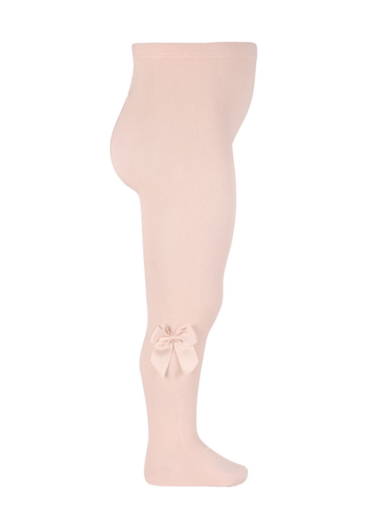 Salmon Cotton and Nylon Tights with Reps Bow 24821 Condor