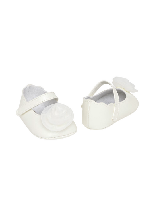 Balerini Crem cu Floare Organza 9960 Mayoral