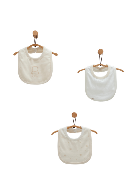 Set 3 Bavete Bumbac Bej cu Urs ONE1470 Mell Sweet Baby