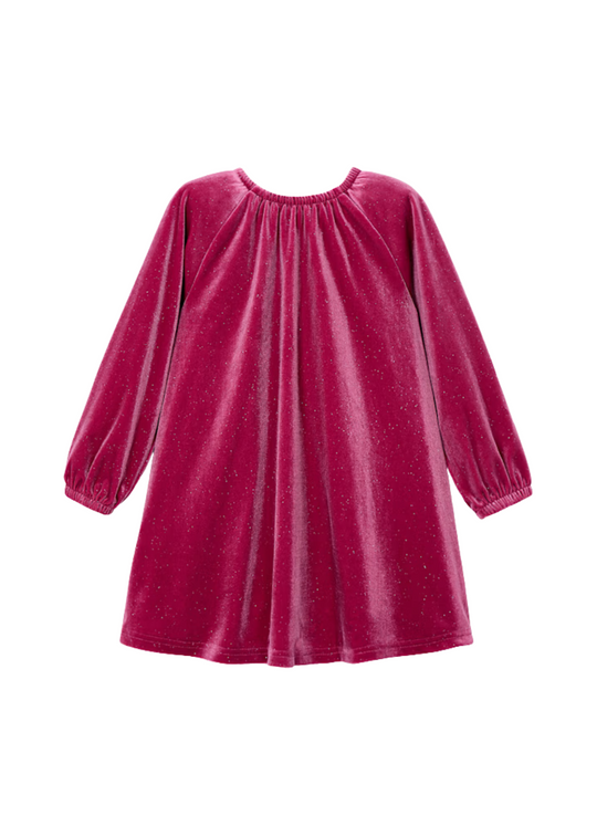 Rochie din Catifea Rosie cu Sclipici Maneca Lunga 4923 Mayoral