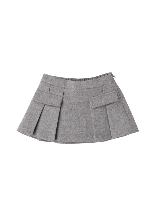 Fusta Gri cu Pliseuri 3.F730/00 Minibanda