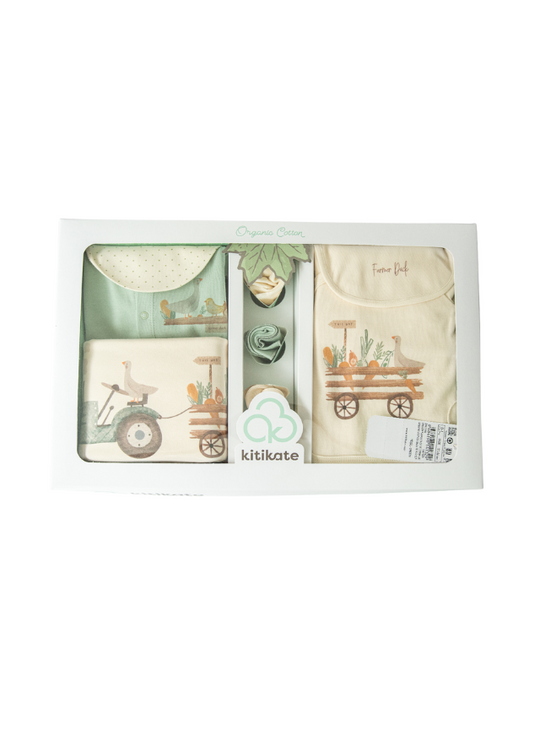 10-Piece Organic Cotton Maternity Set with Green Ratusca S41329 KitiKate