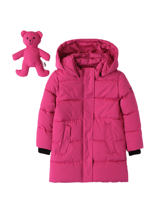 Cyclamen Quilted Fleece Jacket with Bear Accessory 4.A467.00 iDO