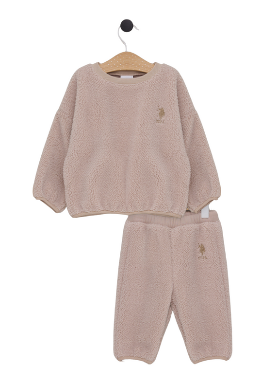 Tracksuit 2 Pieces Beige from Plus USB2154 V2 Us Polo Assn