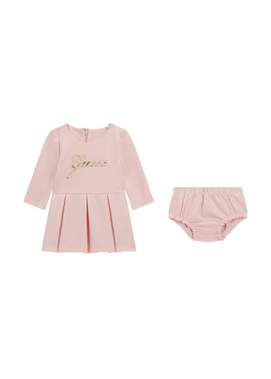 Pink Long Sleeve Dress and Panties Set A4BK01 KAUH0 G6K9 Guess