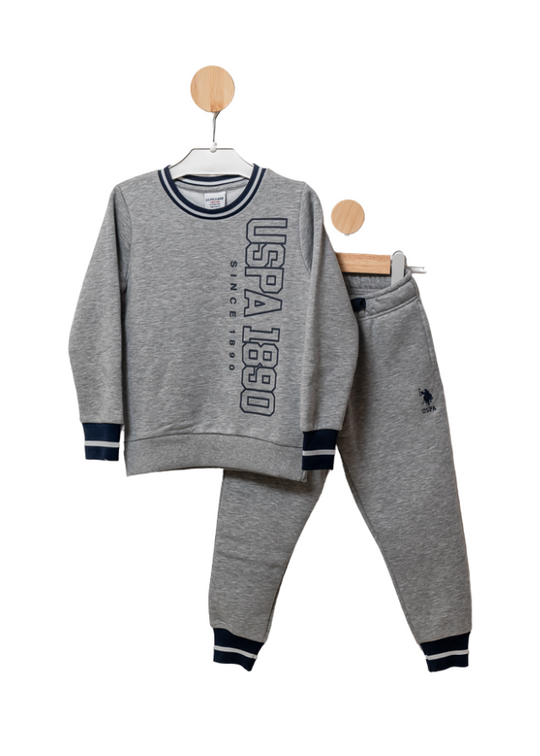 2 Piece Tracksuit Gray US1939-4 V1 Us Polo Assn