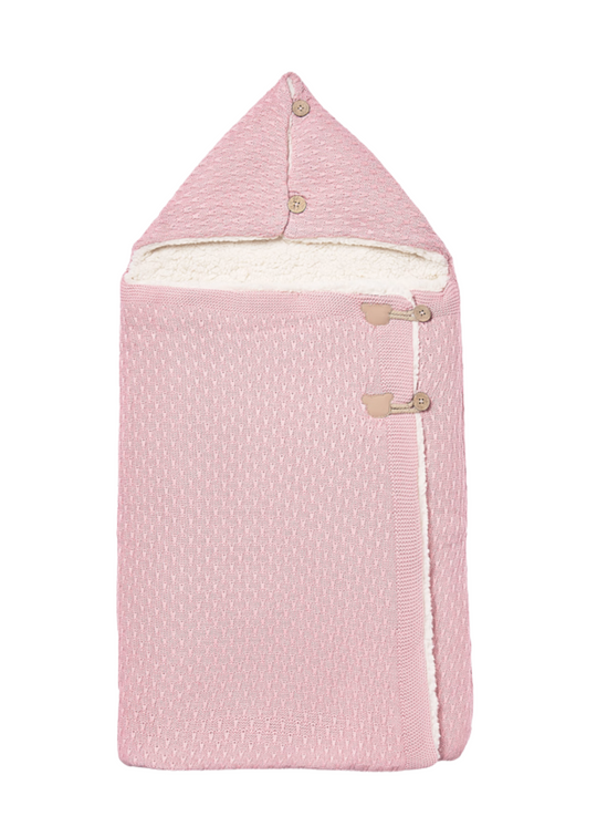 Portbebe Tricotat Roz cu Blana 9999 Mayoral