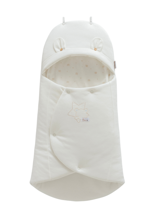 Portbebe Crem cu Broderie Stea ANE1826 Mell Sweet Baby