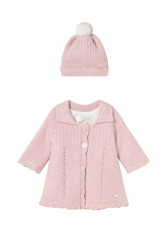 Knitted Coat and Hat Pink 2412 Mayoral