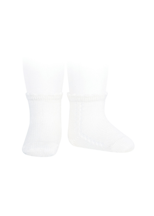 White Perforated Short Socks 2569/4 Condor