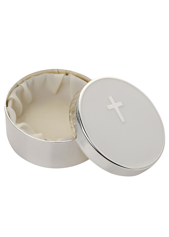 Caseta Amintiri Argintata Rotunda cu Cruce FH130 Celebrations