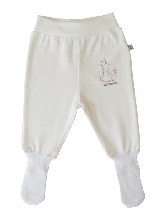Cream Organic Cotton Pants S71361 KitiKate