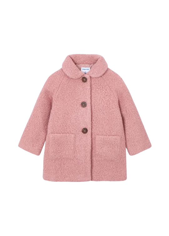 Palton Stofa Bucle Roz Somon 4439 Mayoral
