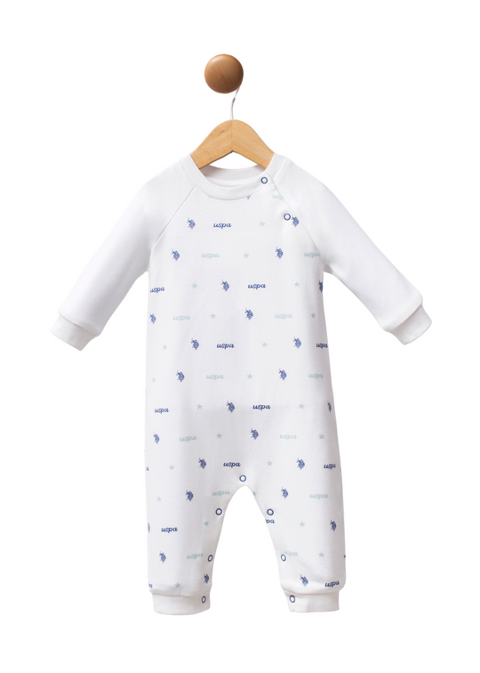 Salopeta Lunga Ivory Imprimeu Logo Albastru USB2249 Us Polo Assn