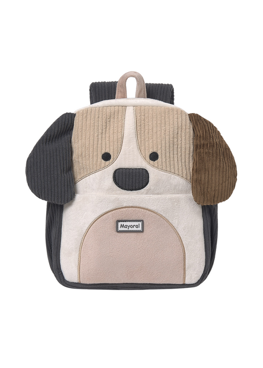 Cream Kindergarten Backpack with Grey and Beige Zebra 9972 Mayoral
