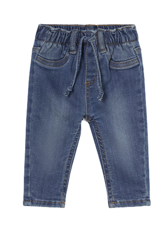 Medium Blue Denim Pants with Drawstring Waist 593 col 2 Mayoral