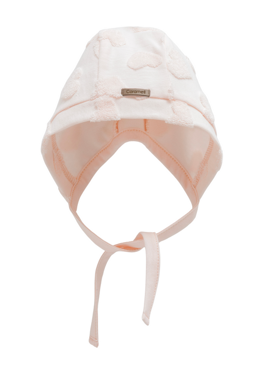 Caciula din Bumbac cu Inimi Roz SPK2014 Mell Sweet Baby