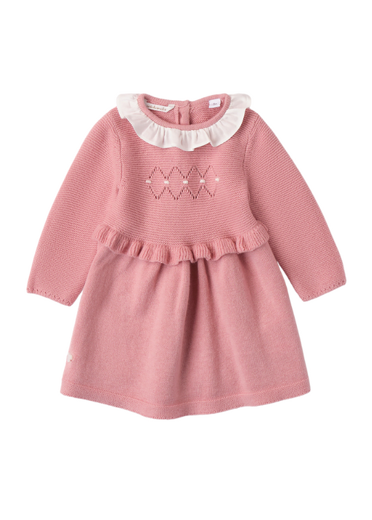 Powder Pink Knitted Dress with Long Sleeves 3A750.00 Minibanda