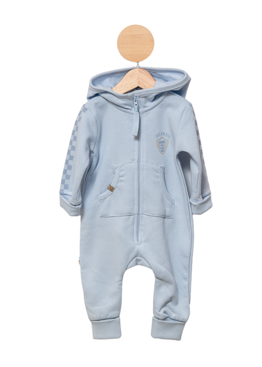 Blue Fleece Lined Hooded Jumpsuit 1061 Mell Sweet Baby