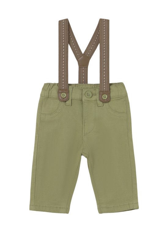 Pantaloni Lungi Verzi cu Bretele Maro 2576 Mayoral