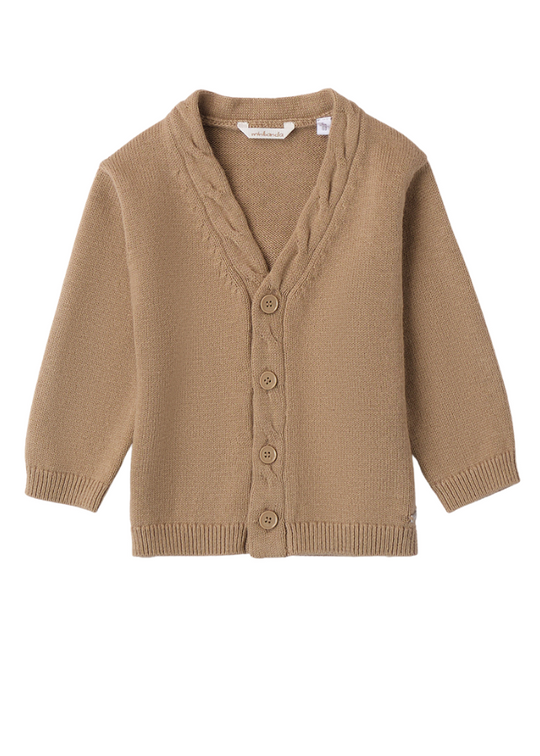 Brown Knitted Cardigan with Buttons 3A664.00 Mini band